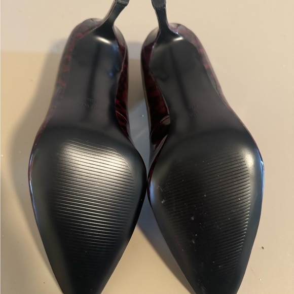 Nine West Cheetah Print Burgundy Heels Size 6.5 - Picture 6 of 6
